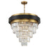 Marquise 9-Light Chandelier in Matte Black with Warm Brass Accents